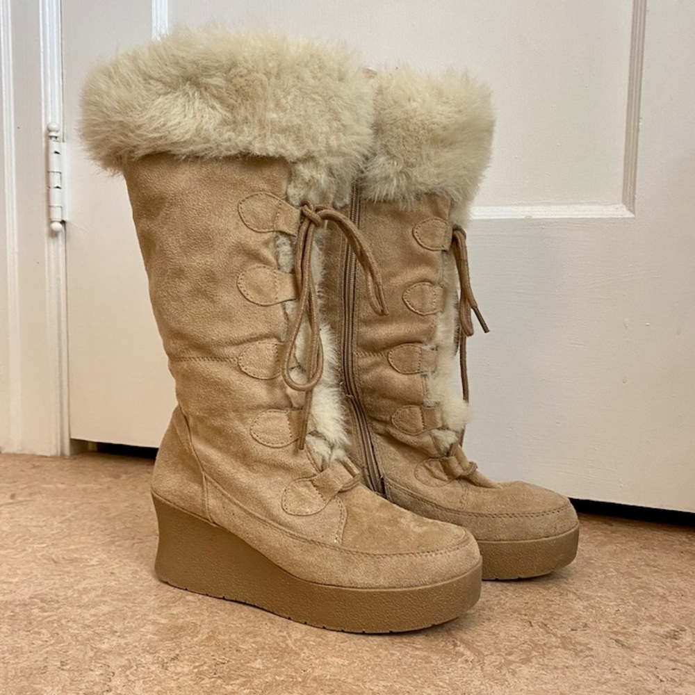 Canyon River Platform Fur Boots